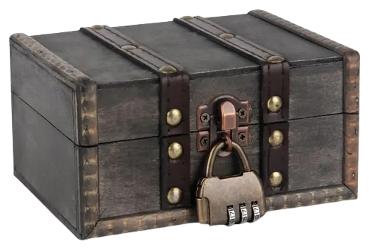 coffre sur le sol