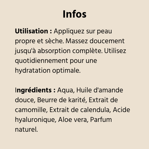 informations sur la lotion