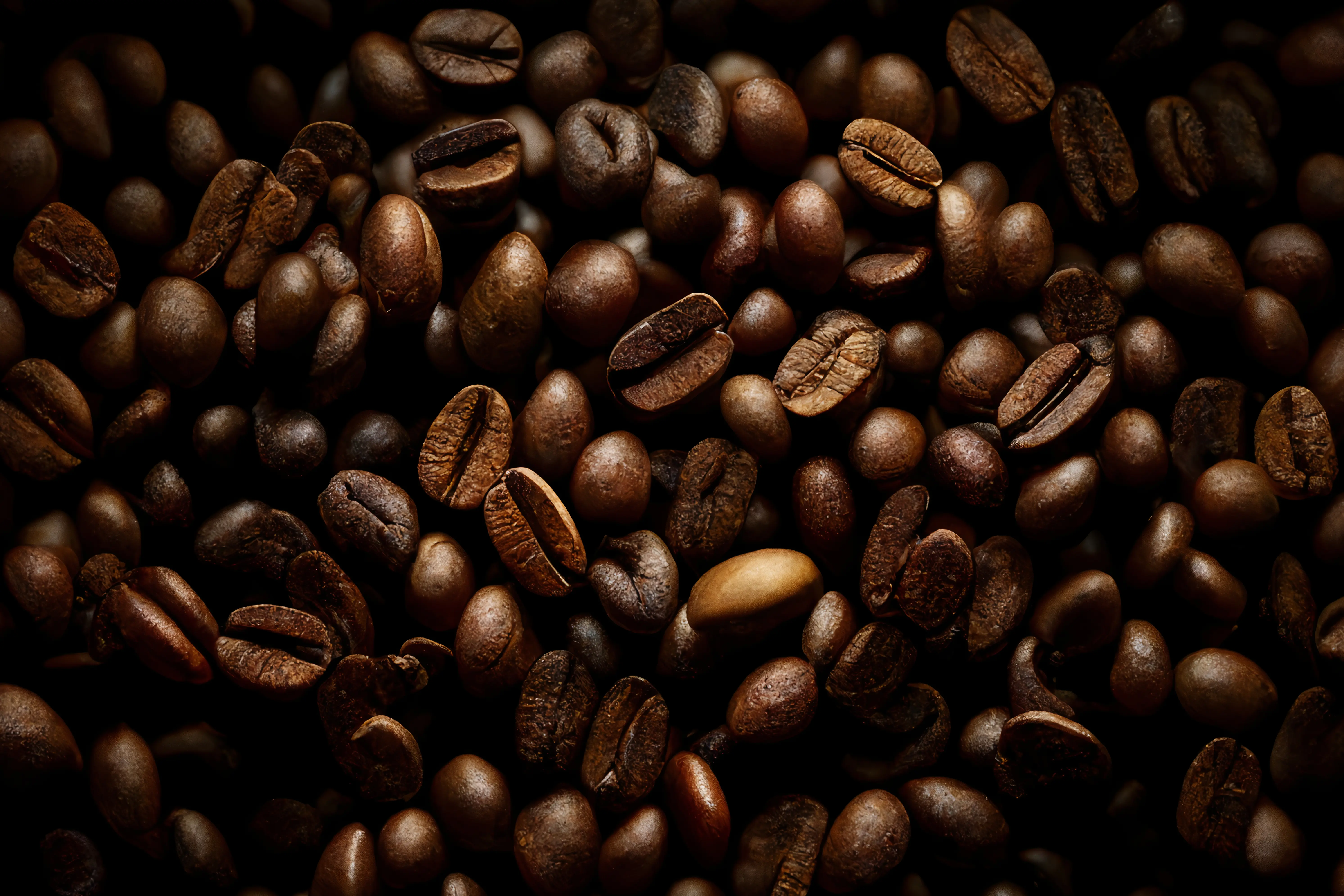 Grains de café torréfiés