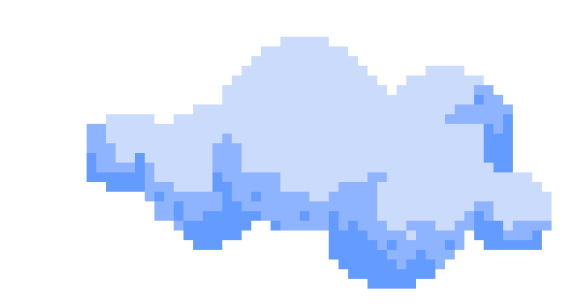 Illustration de nuage en pixel art