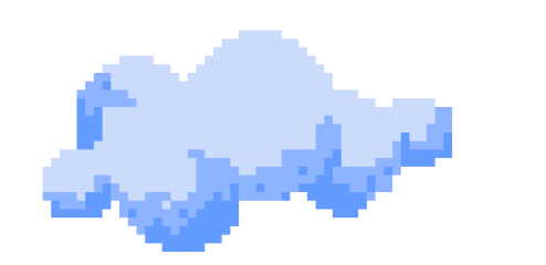 Illustration de nuage en pixel art